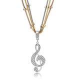 TE™️:Gold Crystal Necklace with Romantic Rhinestone Pendant