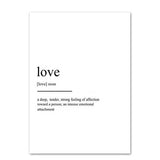 Love Definition Quotes - Wall Art Canvas Painting