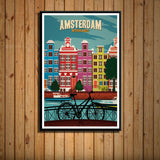 Amsterdam (Holland) - Wall Art Canvas Painting