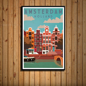 Amsterdam (Holland) - Wall Art Canvas Painting