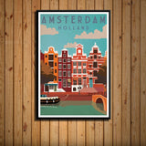 Amsterdam (Holland) - Wall Art Canvas Painting