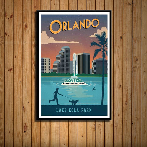 Orlando(Lake eola park) - Wall Art Canvas Painting