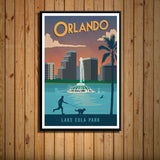 Orlando(Lake eola park) - Wall Art Canvas Painting