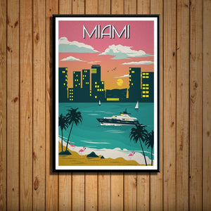 Miami - Wall Art Canvas Painting