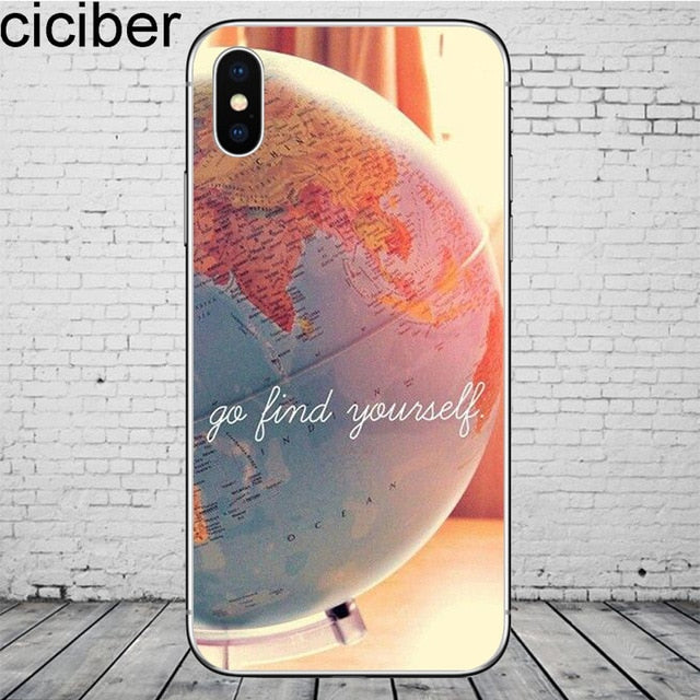 ciciber World Map Travel Phone Cases for iPhone 11 Pro Max Cover For iPhone XR 8 7 6 6S Plus X XS Max 5S SE Soft TPU Shell Coque
