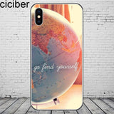 ciciber World Map Travel Phone Cases for iPhone 11 Pro Max Cover For iPhone XR 8 7 6 6S Plus X XS Max 5S SE Soft TPU Shell Coque