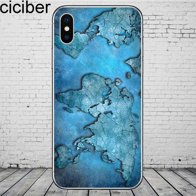 ciciber World Map Travel Phone Cases for iPhone 11 Pro Max Cover For iPhone XR 8 7 6 6S Plus X XS Max 5S SE Soft TPU Shell Coque