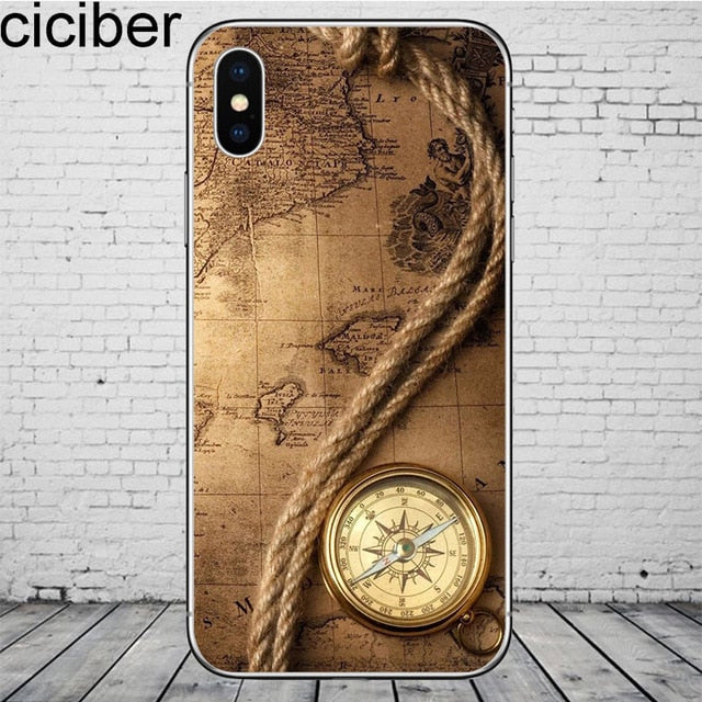 ciciber World Map Travel Phone Cases for iPhone 11 Pro Max Cover For iPhone XR 8 7 6 6S Plus X XS Max 5S SE Soft TPU Shell Coque