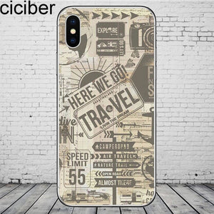 ciciber World Map Travel Phone Cases for iPhone 11 Pro Max Cover For iPhone XR 8 7 6 6S Plus X XS Max 5S SE Soft TPU Shell Coque
