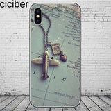 ciciber World Map Travel Phone Cases for iPhone 11 Pro Max Cover For iPhone XR 8 7 6 6S Plus X XS Max 5S SE Soft TPU Shell Coque