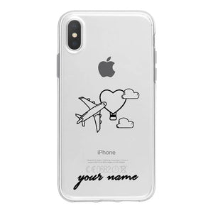 World Map Travel Plans Clear Soft Phone Case For iPhone For iPhone X XS Max 7 8 6 Plus XR Cases DIY Custom Name Line Phone Cover