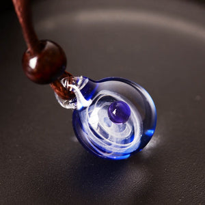 TE™️:Handmade Galaxy Glass Pendant with Rope