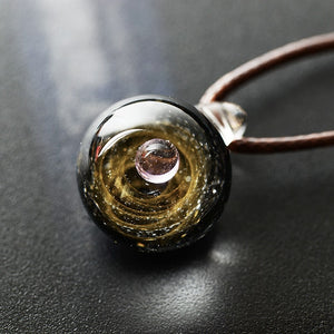 TE™️:Handmade Galaxy Glass Pendant with Rope