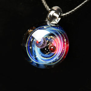 TE™️:Handmade Galaxy Glass Pendant with Rope