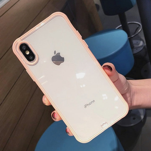 Lovebay Shockproof Bumper Transparent Silicone Phone Case For iPhone 11 Pro SE 2020 X XR XS Max 8 7 6S Plus Clear Soft TPU Cover