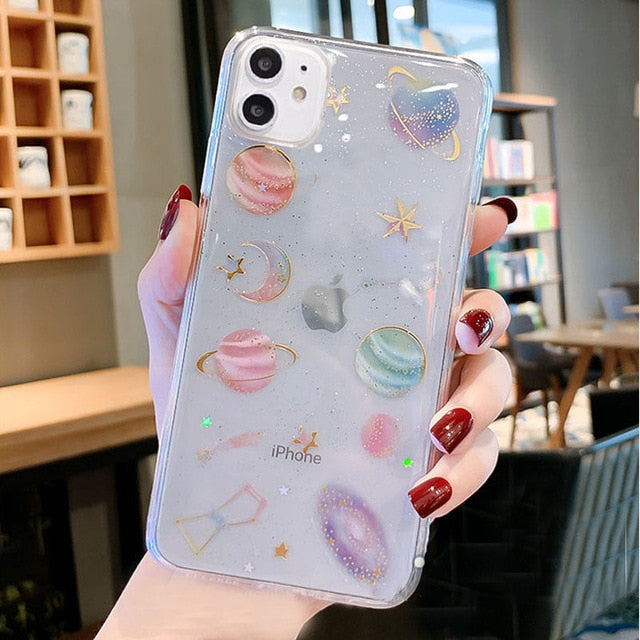 Glitter Bling Stars Moon Phone Case