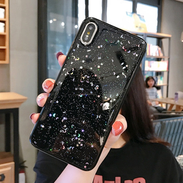 Glitter Bling Stars Moon Phone Case