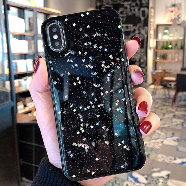 Glitter Bling Stars Moon Phone Case