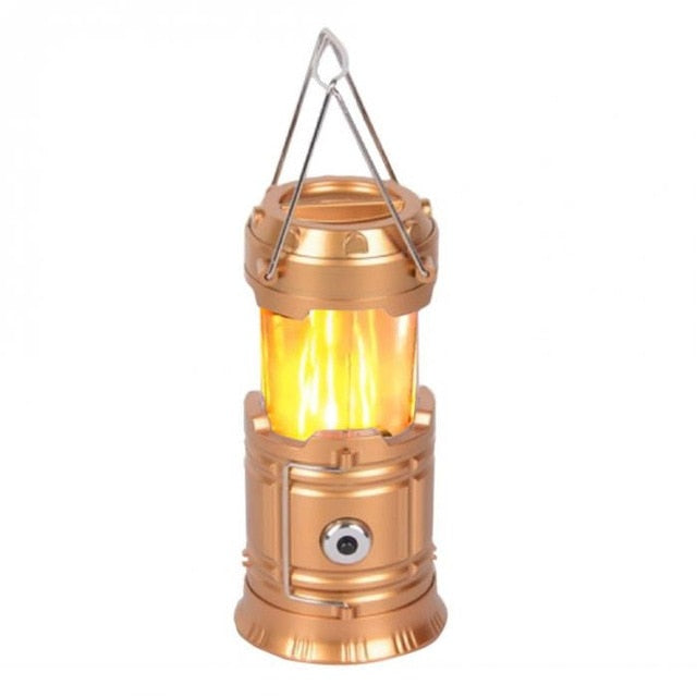 3-IN-1 Led Flame lantern camping light Collapsible Outdoor Portable lighting Waterproof Hanging Tent Flashlight Power by 3* AA