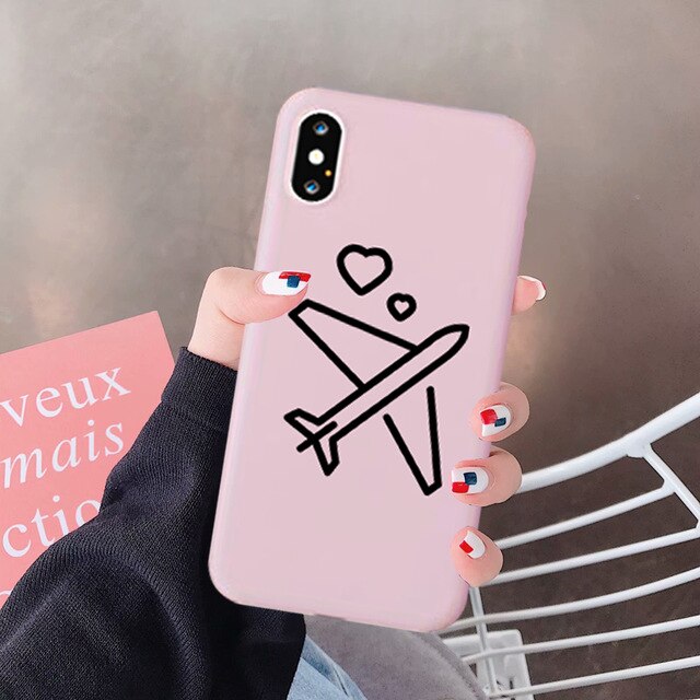 GYKZ World Map Travel Just Go Phone Case For iPhone XS MAX X 11Pro XR 7 8 6 6s Plus Fashion Black Silicone Soft Back Cover Coque