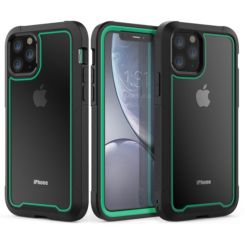 Fashion Shockproof Bumper Phone Cases For iPhone 11Pro Max XR XS Max X 8 7 6 6S Plus Transparent PC+TPU Cover For iPhone 11 Pro