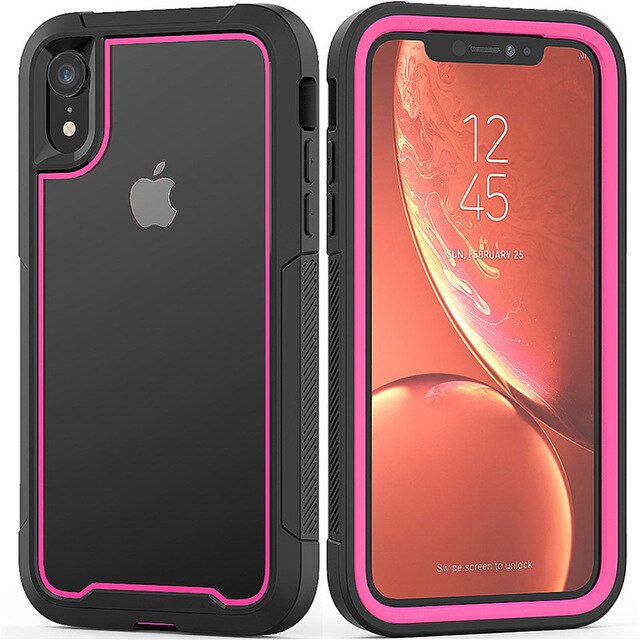 Fashion Shockproof Bumper Phone Cases For iPhone 11Pro Max XR XS Max X 8 7 6 6S Plus Transparent PC+TPU Cover For iPhone 11 Pro