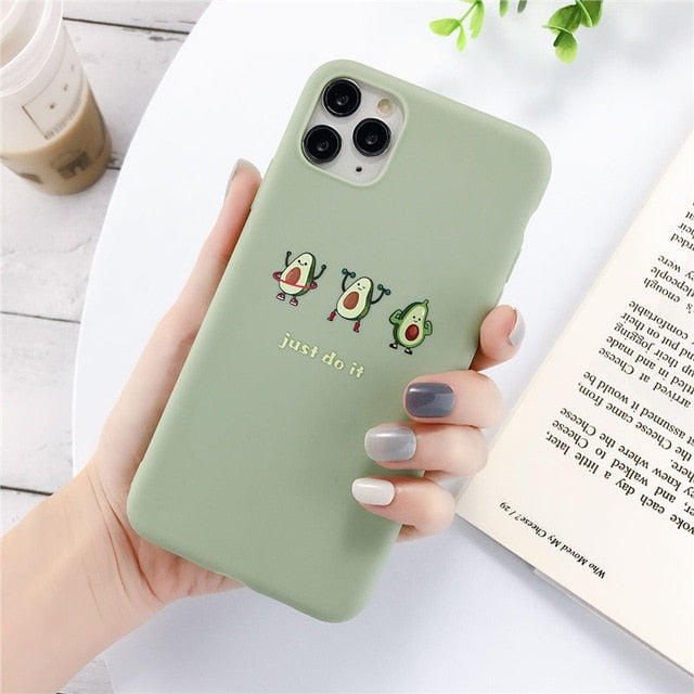 Lovebay Silicone Phone Cases For iPhone 11 Pro SE 2020 X XR XS Max 8 7 6 6s Plus 5s SE Avocado Waves Cactus Soft TPU Back Cover