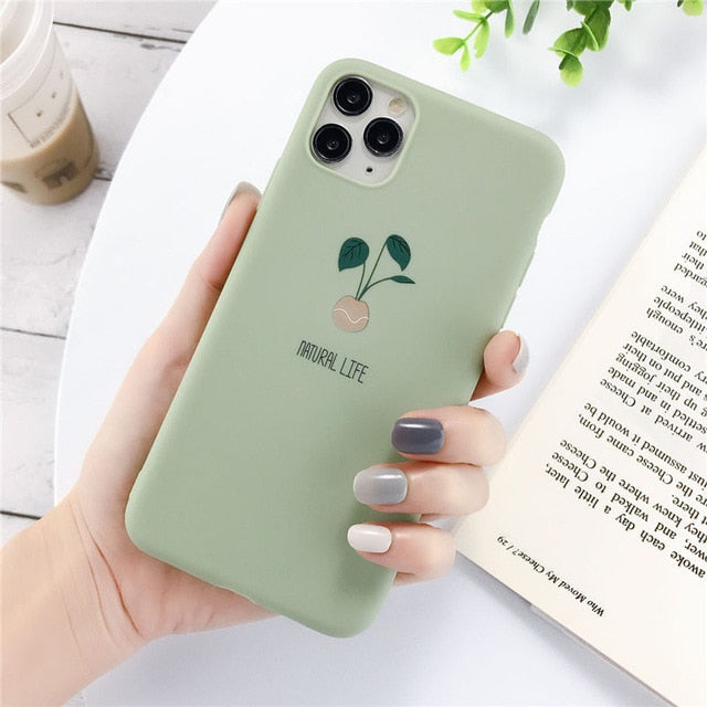 Lovebay Silicone Phone Cases For iPhone 11 Pro SE 2020 X XR XS Max 8 7 6 6s Plus 5s SE Avocado Waves Cactus Soft TPU Back Cover
