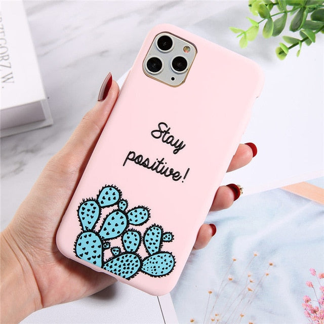 Lovebay Silicone Phone Cases For iPhone 11 Pro SE 2020 X XR XS Max 8 7 6 6s Plus 5s SE Avocado Waves Cactus Soft TPU Back Cover