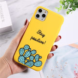 Lovebay Silicone Phone Cases For iPhone 11 Pro SE 2020 X XR XS Max 8 7 6 6s Plus 5s SE Avocado Waves Cactus Soft TPU Back Cover
