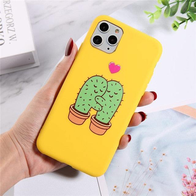 Lovebay Silicone Phone Cases For iPhone 11 Pro SE 2020 X XR XS Max 8 7 6 6s Plus 5s SE Avocado Waves Cactus Soft TPU Back Cover