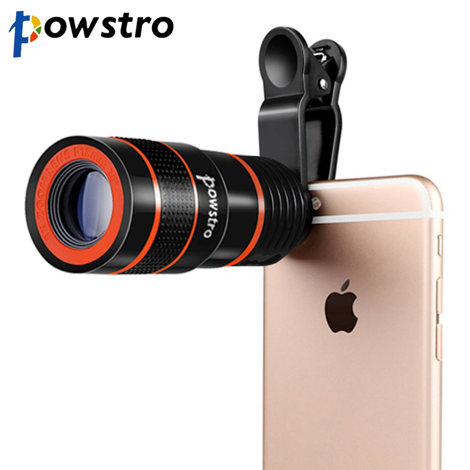 8x Zoom Optical Phone Lens Telescope Portable Mobile Phone Telephoto Camera Lens and Clip for iPhone Samsung HTC Huawei LG Sony